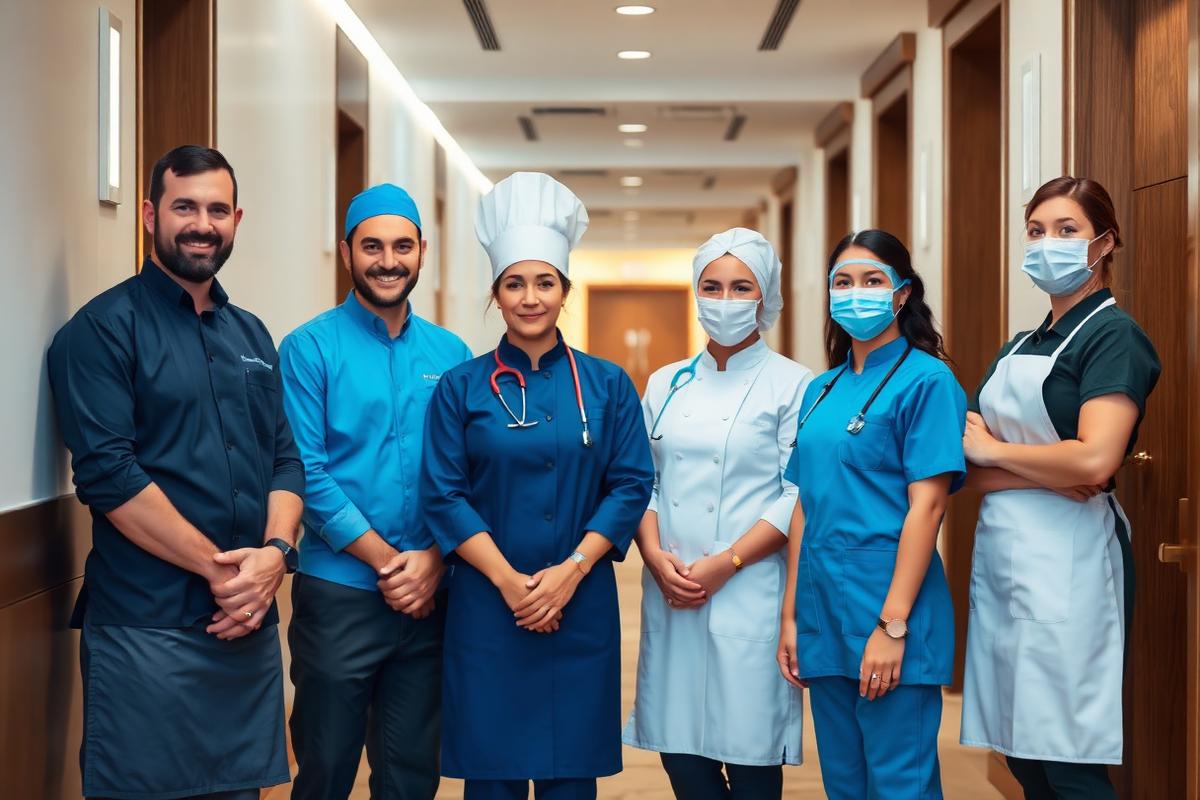 Hospitality and facility management staff team