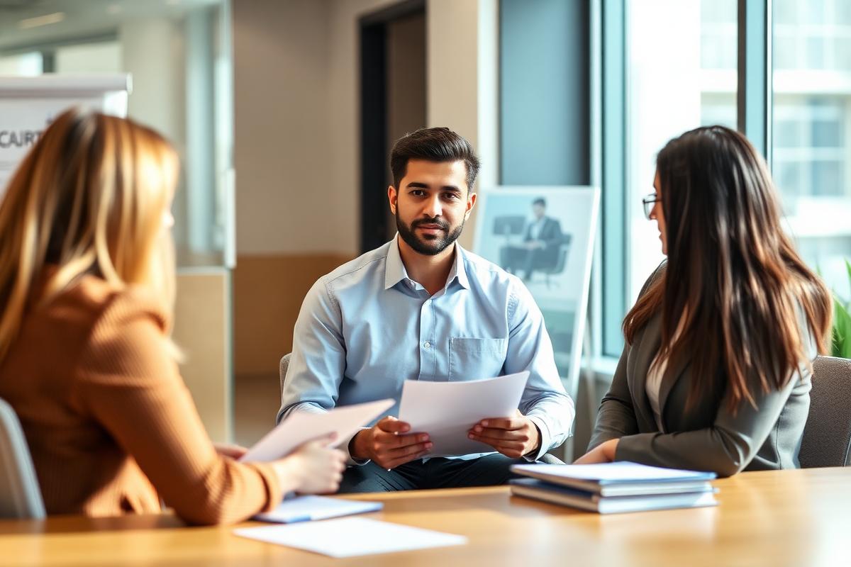 Candidate interview at the recruitment agency