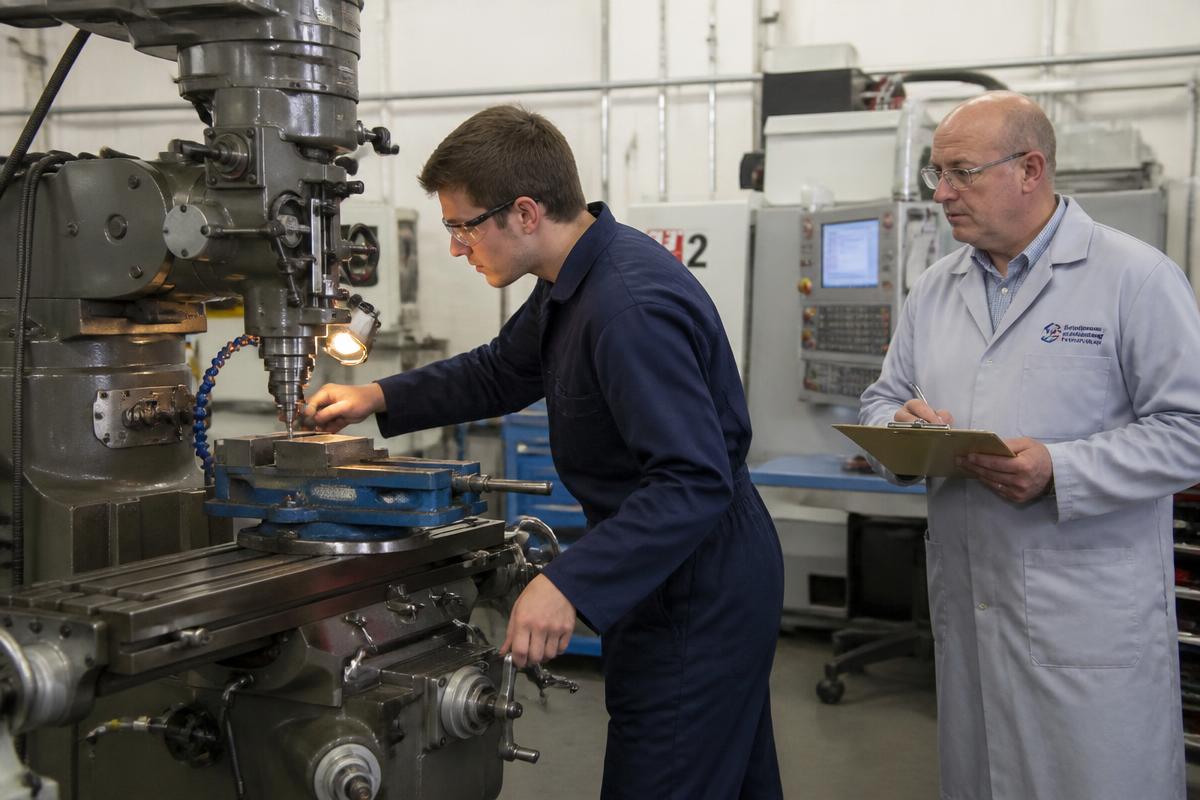 Practical skills assessment on professional machinery and tools