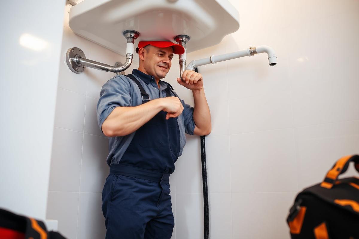 Plumber fitting pipework