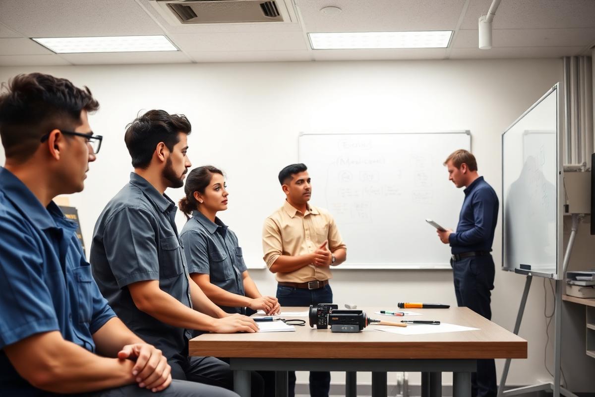 Technical training class for skilled workers